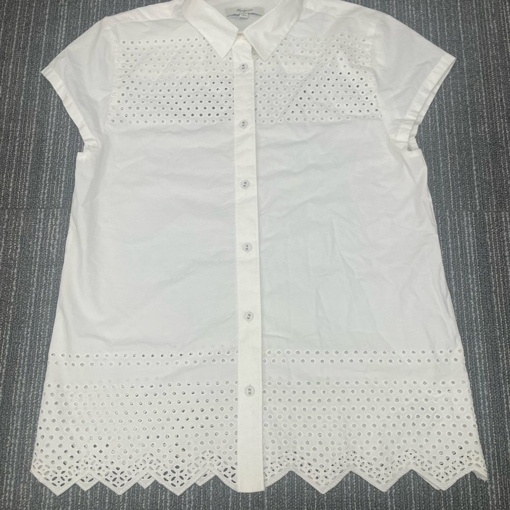 Madewell White Eyelet Women's Top